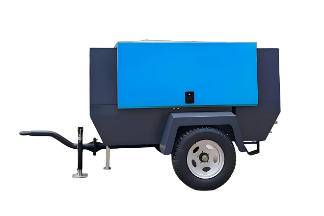 Portable screw air compressor